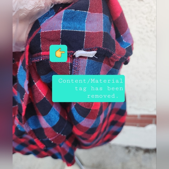 XL women LUCKY BRAND plaid button long sleeve red black split back - Picture 12 of 16